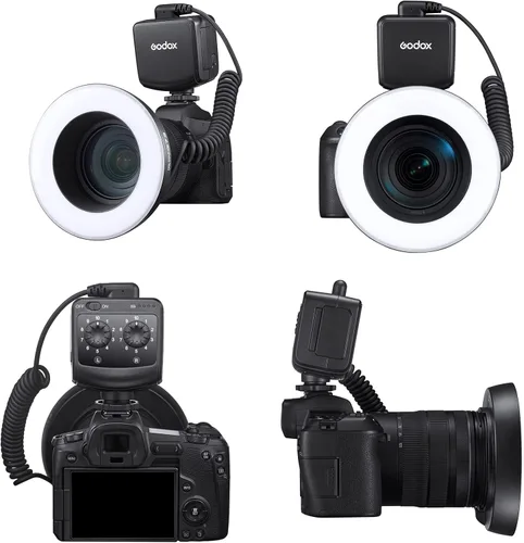 Vista 2 de Godox RING72 macro anillo flash luz con 8 anillos adaptador de lente compatible con cámaras Canon Nikon Pentax Olympus DSLR