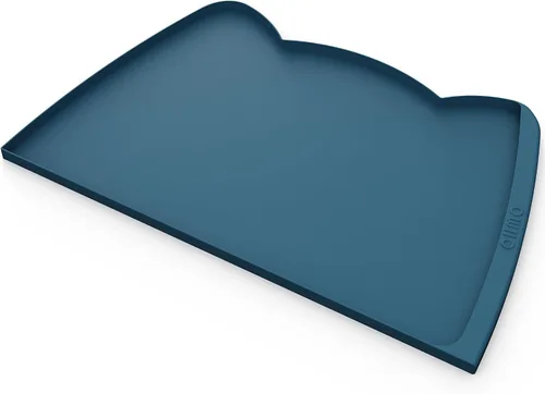 Vista 13 de OHMO - Tapete de silicona para comida para gatos, tapete de alimentación de mascotas para el piso, antideslizante e impermeable, bandeja para agua