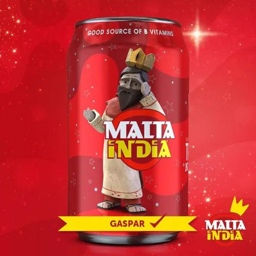 Vista 2 de Malta India - Bebida de malta sin alcohol original de Puerto Rico, 8 onzas (paquete de 6) - El embalaje puede variar