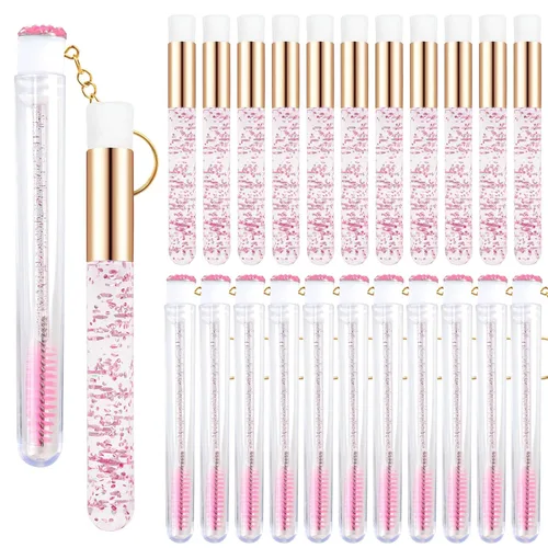 Vista 8 de 30 cepillos de champú de pestañas de cristal, cepillo de limpieza de pestañas, cepillos de maquillaje suaves para limpieza de extensiones