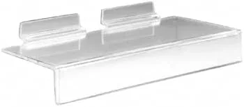 Vista 2 de CRL Acrílico transparente 4; x 8; Estante Slatwall con 1; Precio canal 3331418