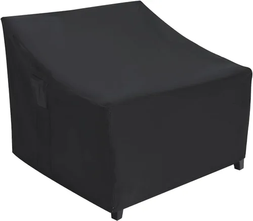 Vista 13 de ABCCANOPY Funda de asiento apilable para muebles, funda impermeable para silla al aire libre, resistente al viento y al polvo, resistente al