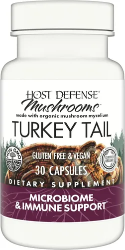 Host Defense Cápsulas de cola de pavo – Suplemento de apoyo para la salud digestiva y la respuesta inmune – Suplemento de hongos para el microbioma