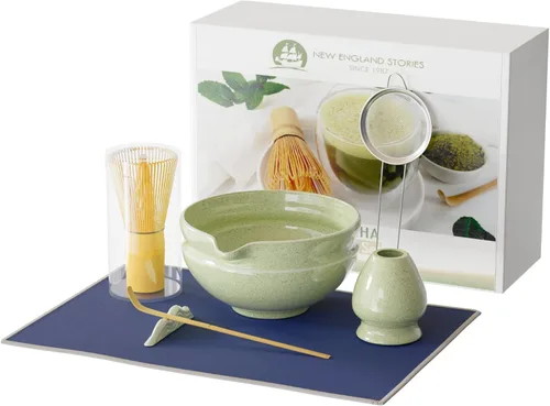 Vista 11 de Juego de batidor de matcha de 7 piezas, kit perfecto de matcha para los amantes del matcha, incluye cuenco de cerámica, batidor de bambú, soporte