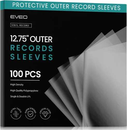 Vista 8 de EVEO 25 fundas interiores de vinilo para discos de vinilo – Papel de arroz antiestático LP para discos de 12 pulgadas – Fundas de disco interiores