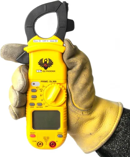 Vista 3 de UEi DL369 - Pinza amperimétrica digital HVAC de rango automático de 4000 conteos, voltímetro de CA, amperímetro de CA, mide corriente de CA, voltaje