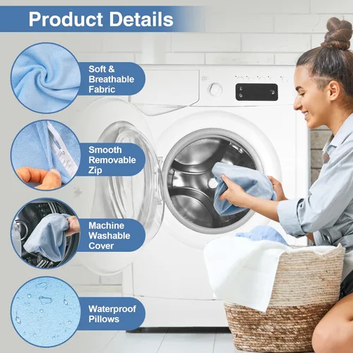 Vista 5 de Almohadas de elevación de piernas para después de la cirugía, almohada de elevación de piernas para lesiones o descanso, almohada de cuña de espuma