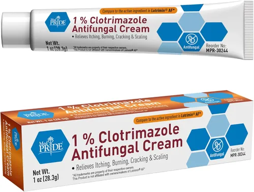 MED PRIDE Crema antifúngica 1% de clotrimazol 1oz - Tratamiento para el cuidado de la piel contra hongos con - Pomada corporal para la tiña inguinal