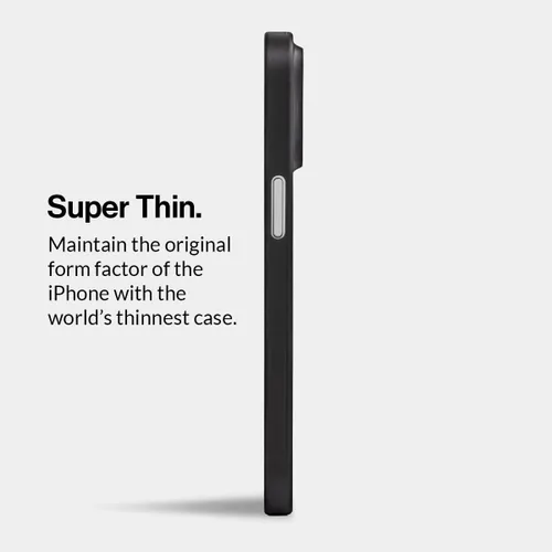 Vista 3 de totallee Funda delgada para iPhone 15 Pro, la cubierta más delgada y minimalista para Apple iPhone 15 Pro (2023) (negro escarchado)