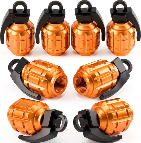 Vista 15 de 4 tapas de vástago de válvula de neumático estilo piscina 8 bolas, cubiertas universales de núcleo de cobre a prueba de polvo para automóviles, SUV