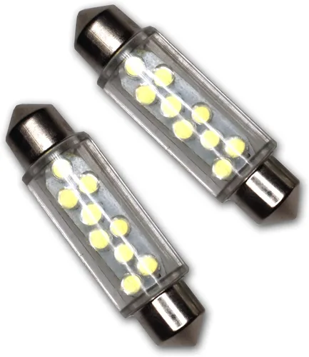 Tuningpros LEDDL-42M-W9 - Bombillas LED de cúpula para festejo de 1.654 in, 9 luces LED blancas juego de 2 piezas