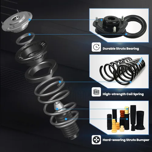 Vista 5 de ECCPP Juego de 2 amortiguadores de resorte delantero para Ford Escape 2001-2012, 2001-2006 para Mazda Tribute, 2008-2011 para Mazda Tribute