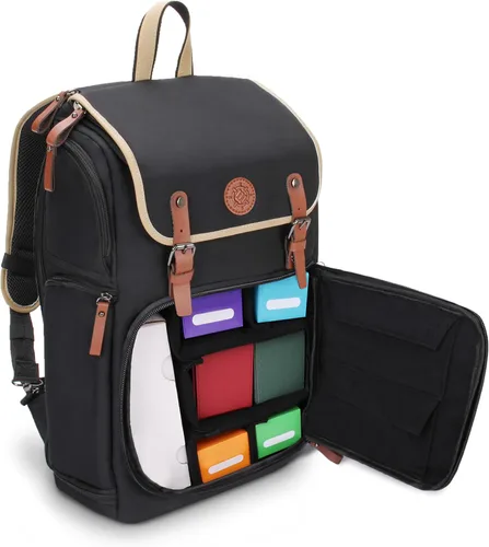 ENHANCE Edición de Diseñador TCG Mochila - Bolsa de Juego MTG, Organizador de Cartas, Espacio para Atril de TCG, Caja de Almacenamiento de Mazo,