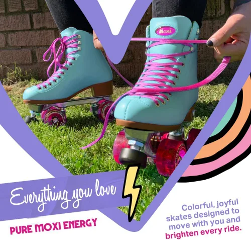 Vista 7 de Moxi Beach Bunny Roller Skates for Women - Colorful, Precision-Fit Skate with High-Rebound Wheels, Moisture-Wicking Lining & Padding, Roller Skates