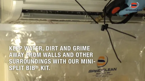 Vista 4 de SpeedClean, MSB-KIT, juego mini de limpieza tipo babero para aire acondicionado.