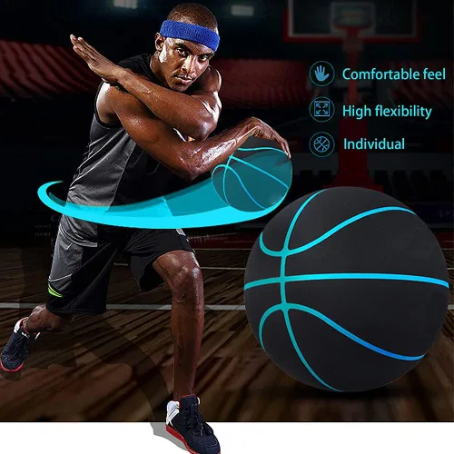 Vista 3 de MINDCOLLISION Balón de baloncesto estándar 567, ante de microfibra antideslizante y resistente al desgaste, sin bola de logotipo, adecuado