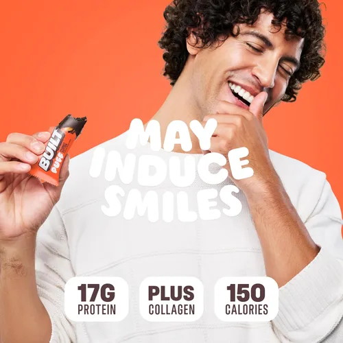 Vista 5 de Built Bar, Barras de proteína Puff, sabor mantequilla de maní Puff, aperitivos con 17g de proteína, barras para llevar, solo 150 calorías, 6g
