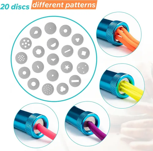 Vista 2 de Herramientas de arcilla polimérica, extrusora de arcilla, extrusora de pasta de azúcar, juego de herramientas de fondant para decoración, cerámica