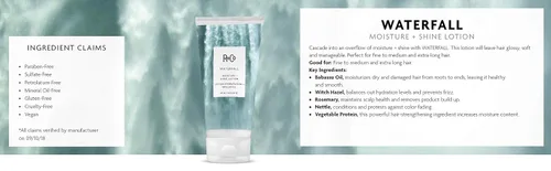 Vista 4 de R+Co WATERFALL Moisture + Shine Lotion – Lightweight Hydration & Frizz Control, Softens & Adds Shine, All Hair Types