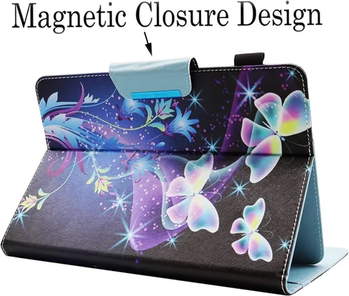 Vista 4 de Nannxiebky - Funda universal para tablet Android de 7 y 8 pulgadas, funda universal para tableta de 7 y 8 pulgadas, funda con soporte de visión