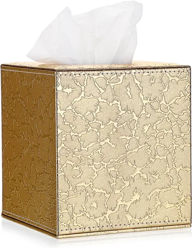 Vista 13 de Sumnacon Funda Cuadrada de Cuero para Caja de Pañuelos - Elegante Soporte de Caja de Pañuelos Tipo Cubo con Base Magnética, Caja de Pañuelos