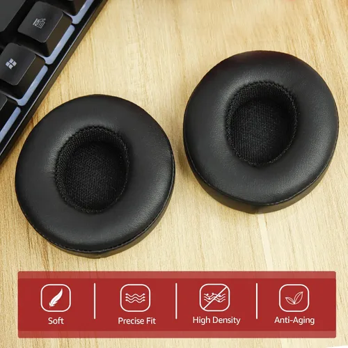 Vista 5 de Krone Kalpasmos 's Beats Solo 3 almohadillas de repuesto para los oídos, repuesto de almohadillas Beats Solo 2, espuma viscoelástica de cuero
