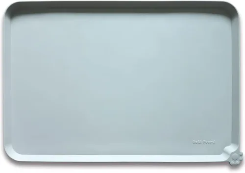 Vista 35 de Hoki Found - Bandeja de silicona para comederos de perros y gatos, tapetes impermeables para comida y agua, color cedro oscuro