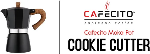 Vista 2 de CAFECITO Moka Pot Cookie Cutter Set 2-Piece Stainless Steel Cookie Cutters Food-Grade Espresso Coffee Maker Mold Greca Cookie Cutter for