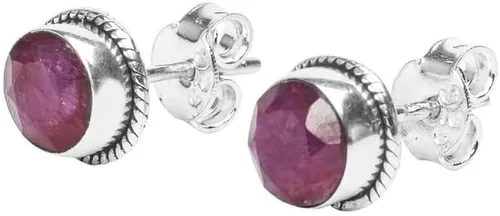 Vista 8 de Pendientes de tuerca con gemas, plata de ley 925, aretes de 6 mm redondos para niñas y mujeres, regalo