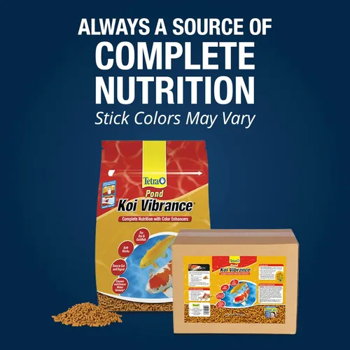Vista 3 de TetraPond Koi Vibrance, Palitos Suaves, Alimento Flotante para Estanque, 16.5 Libras
