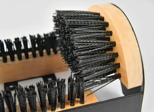 Vista 8 de HOME-X - Cepillo de limpieza para botas y raspador, cepillo de limpieza de zapatos, cepillo de limpieza para botas al aire libre, montaje en piso, 9