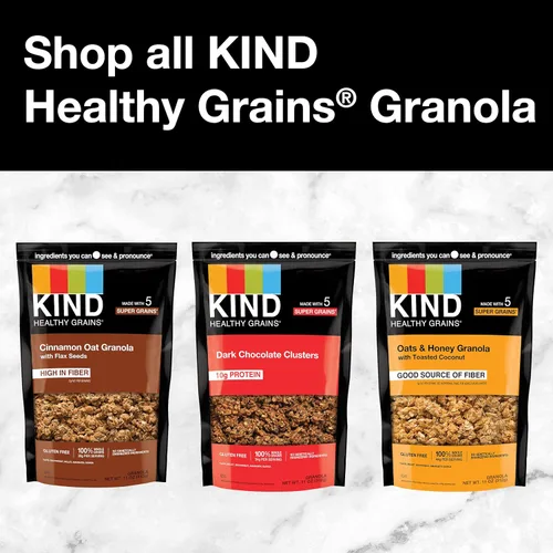 Vista 10 de Kind - Clusters de granos Saludables; crema de cacahuate; granola de granos integrales.
