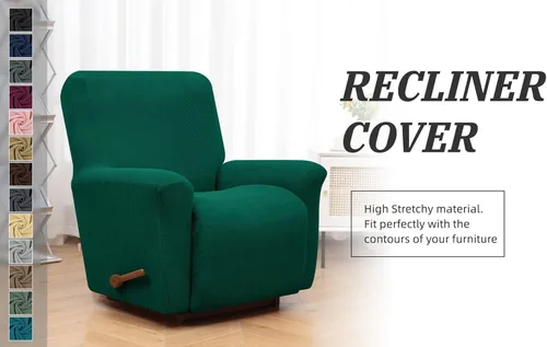Vista 7 de KEKUOU Fundas para silla reclinable, fundas elásticas para sillón reclinable, fundas para sofá reclinable, 1 pieza de protector de muebles con parte