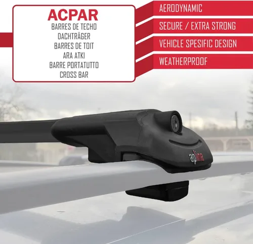 Vista 8 de Compatible con Nissan NP300 (D23) 2015-2021 ACE-1 Barra transversal de aluminio negro 2 barras