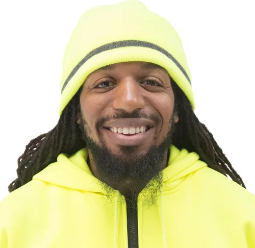 Vista 2 de JORESTECH Chaqueta y gorro de seguridad reflectante de alta visibilidad impermeable ANSI