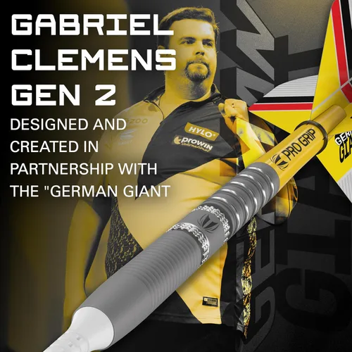 Vista 2 de Target Darts Gabriel Clemens Gen 2 19G 90% tungsteno punta suave juego de dardos