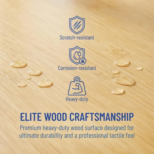 Vista 5 de Banco de trabajo de altura ajustable resistente de 48 pulgadas con tablero de clavijas, banco de trabajo de madera de capacidad de 2000 libras