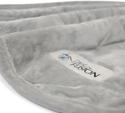 Vista 4 de Manta PetFusion para mascotas de calidad. Reversible, de color gris, de microfelpa. 100% de poliéster suave., Gris (slate gray)