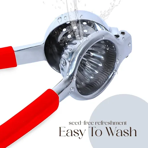 Vista 5 de Bellemain Exprimidor de cítricos Exprimidor de limón de metal Exprimidor de lima y limón de acero inoxidable con asas de silicona Exprimidor