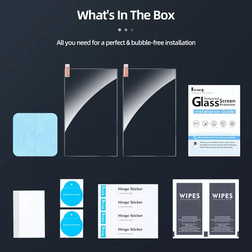 Vista 7 de Benazcap - Protector de pantalla de 7 pulgadas versión 2021 película de vidrio templado 9H fácil instalación antiarañazos HD transparente