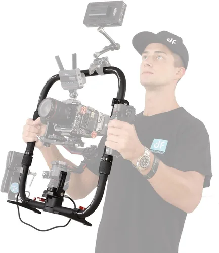 Vista 2 de RS 2 Ring Grip, DF DIGITALFOTO RS2 Sistema de fuente de alimentación Soporte Anillo de doble mango compatible con cardán DJI RS 2, incluyendo