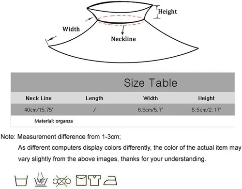 Vista 2 de Cuello de tul con volantes de payaso, cuello victoriano renacentista, cuello de malla retro con volantes