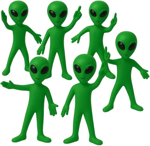 ArtCreativity Figuras de alienígenas flexibles (juego de 12) juguetes de alienígenas para niños, recuerdos de fiesta de cumpleaños para niños y