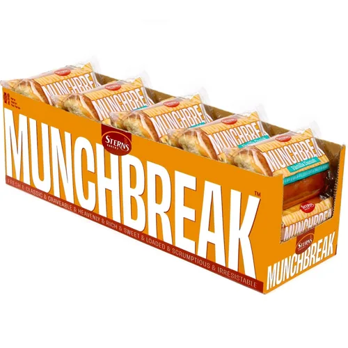 Vista 8 de Stern's Bakery Galletas Jumbo con Chispitas 18 Galletas Envueltas Individualmente Pasteles Daneses de Desayuno de 3 Oz Bocadillos