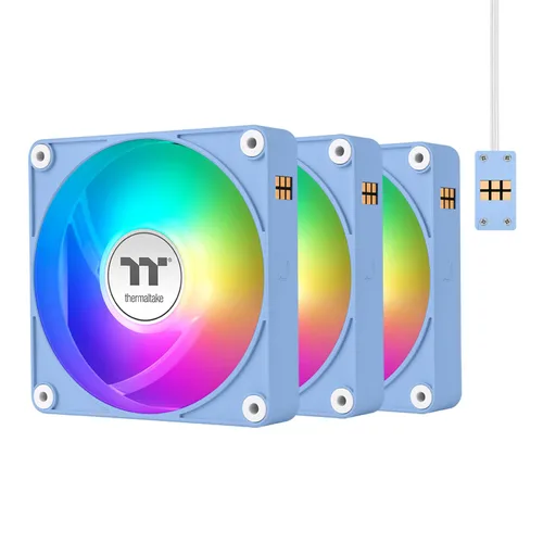 Vista 13 de Thermaltake CT120 EX ARGB Reverse Ventilador de enfriamiento de PC (paquete de 3 ventiladores), conexión magnética, sincronización con placa base