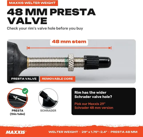 Vista 4 de Maxxis Welter - Tubo de bicicleta MTB, peso 29 x 1.75-2.4 pulgadas