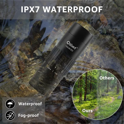 Vista 7 de 10x36 Telescopio monocular, compacto, de bolsillo, mini, portátil de tamaño pequeño, lente ED totalmente recubierta, ópticas de prisma BAK-4 HD