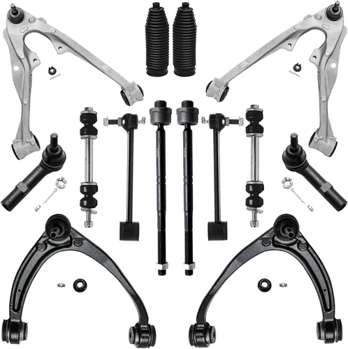 Vista 23 de Detroit Axle - Kit de suspensión delantera de 16 piezas para Chrysler 300 Dodge Challenger Charger 2011 2012 2013 2014, 6 brazos de control superior