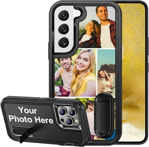 Vista 7 de Funda de teléfono personalizada para Samsung Galaxy S22 5G, funda con soporte incorporado/función atril, cubierta de protección resistente a