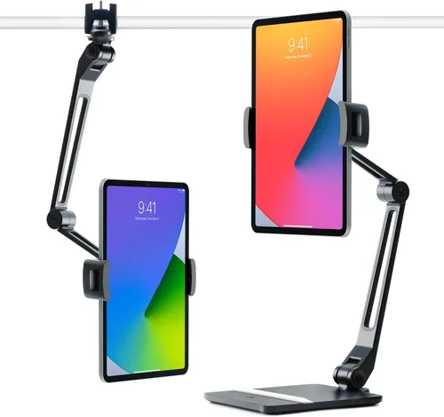 Vista 9 de Twelve South HoverBar Duo Soporte para iPad (2.ª generación) - Soporte ajustable para tablet de escritorio con base pesada y fijación de abrazadera